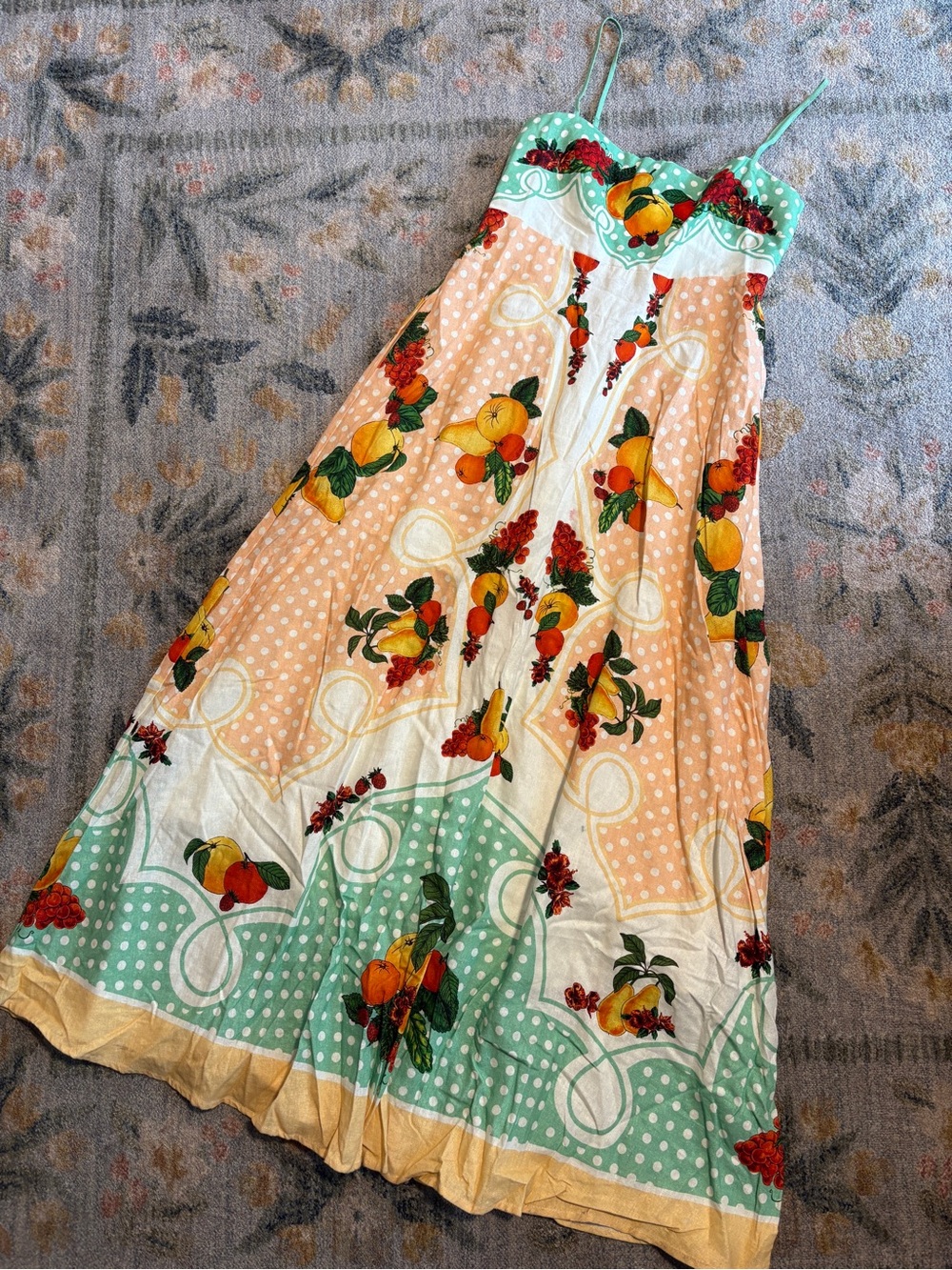 Caroline Constas Fruit Maxi Dress Small